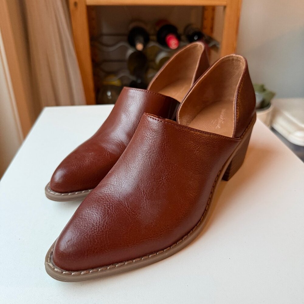 Universal Thread Brown/Cognac Booties/Shooties/Mules - Size 9